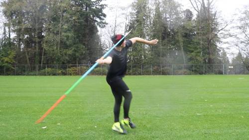 javelin thrower on field